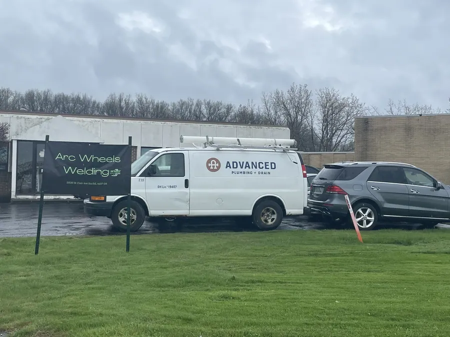 Arc Wheels Welding mobile service van parked at a job site