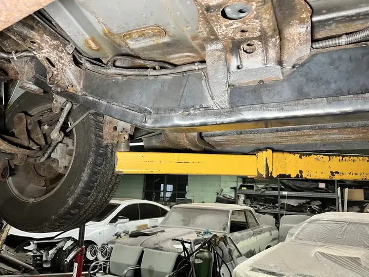 Frame rail during repair