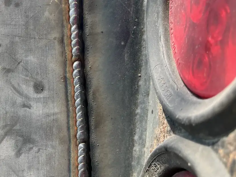Finished weld bead on a repaired section