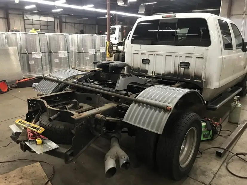 Chassis during rebuild in the shop