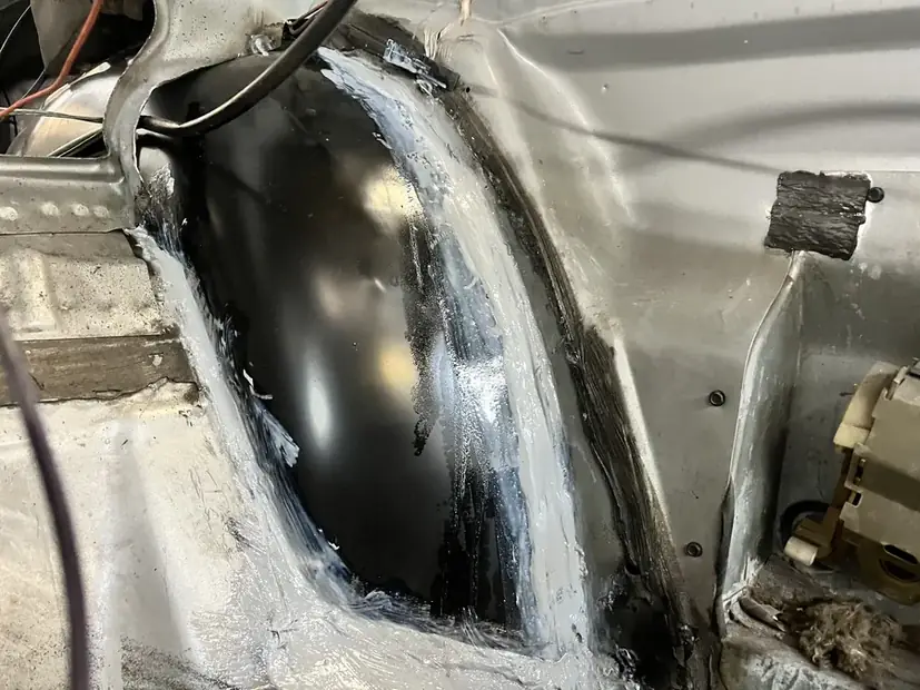 Wheel tub rebuilt and finished