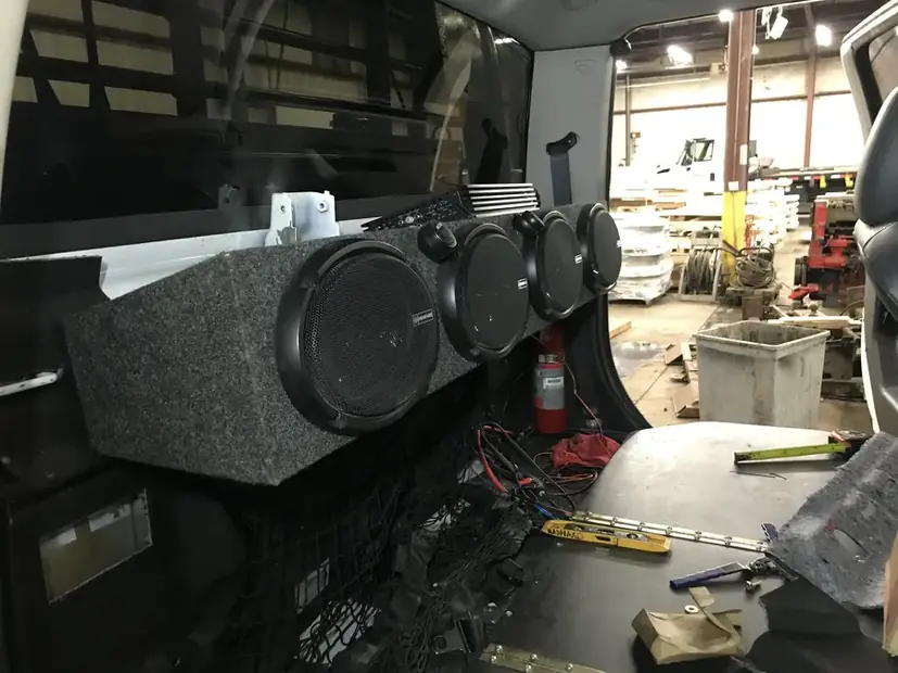 Fabricated steel structure in the shop