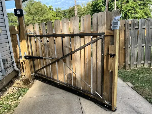 Custom steel gate built in the shop